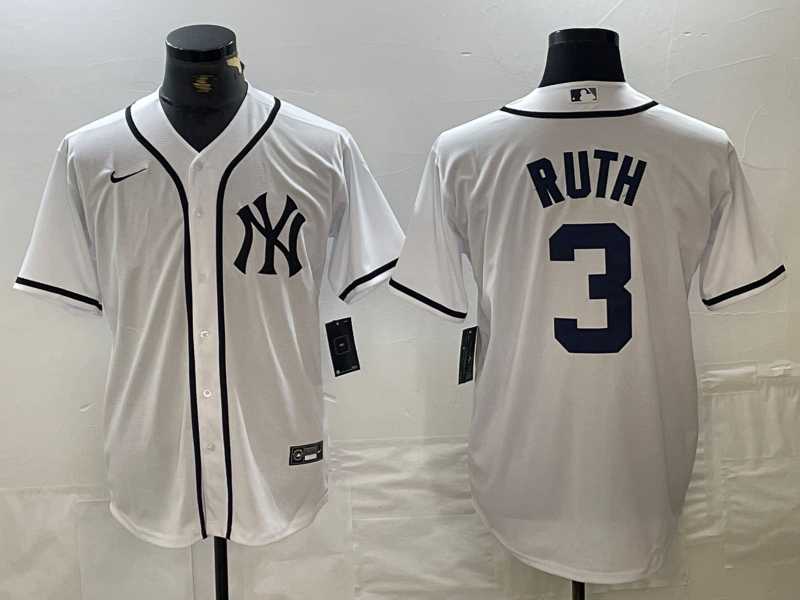 Men's New York Yankees #3 Babe Ruth White Fashion Cool Base Jersey,We sell and wholesale Men's New York Yankees #3 Babe Ruth White Fashion Cool Base Jersey on line form chian!